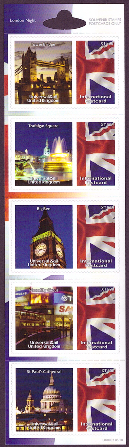 (image for) UK0002 London Night Universal Mail Stamps Dated: 05/18